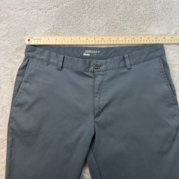 Nike Dri Fit Golf Pants Mens 36x34 Gray Grey Stretch Performance Chino Wicking - Picture 3 of 8